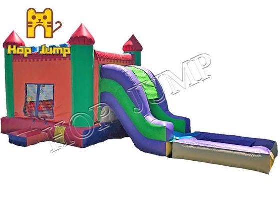 Enfants combinés Inflatables de glissière pleine d'entrain de château de PVC 4x8m NFPA 701