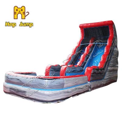 Les enfants Grey Marble Inflatable Water Slide avec l'houblon géant de glissière de piscine sautent